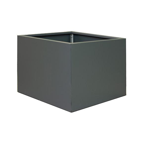 Bloembak vlak antraciet 90x90x60 cm