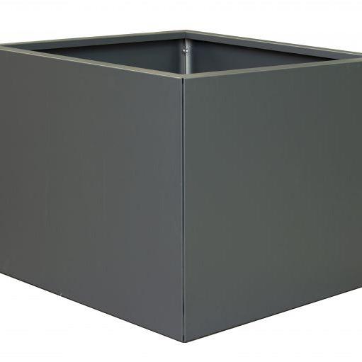 Bloembak vlak antraciet 90x90x60 cm
