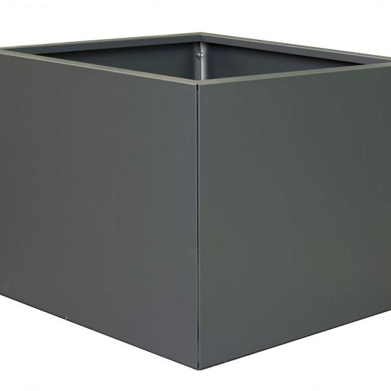 Bloembak vlak antraciet 90x90x60 cm