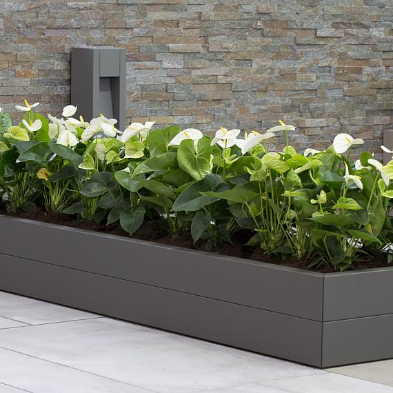 Bloembak taupe 210x180x28 cm