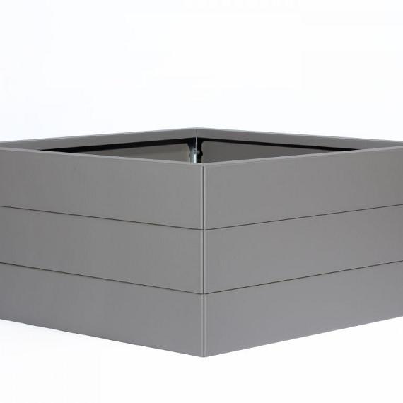 Bloembak taupe 120x120x42 cm