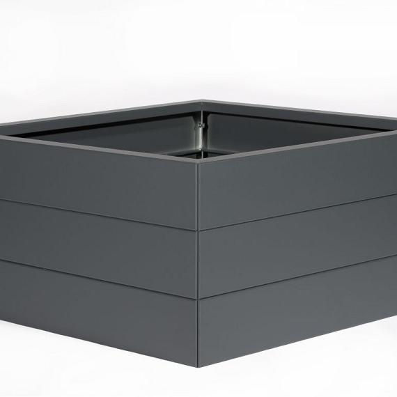 Bloembak antraciet 120x120x42 cm