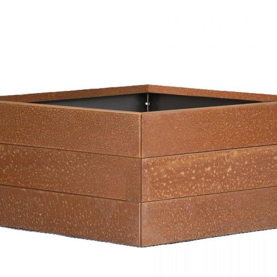 Bloembak corten 240x240x42 cm
