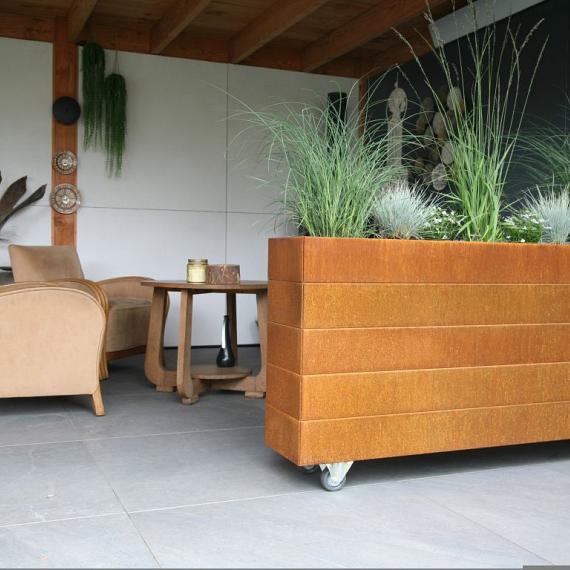 Bloembak corten 240x60x56 cm