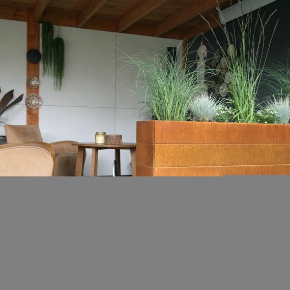 Bloembak corten 270x30x70 cm