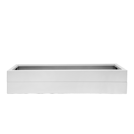 Bloembak wit 180x90x28 cm