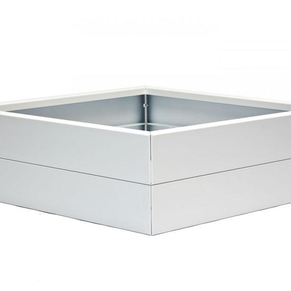 Bloembak wit 180x180x28 cm