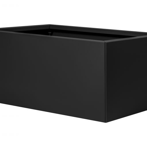 Bloembak vlak grafiet zwart 60x90x40 cm