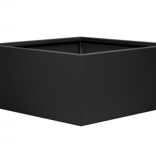 Bloembak vlak-   GRAFIET ZWART 90x90x40