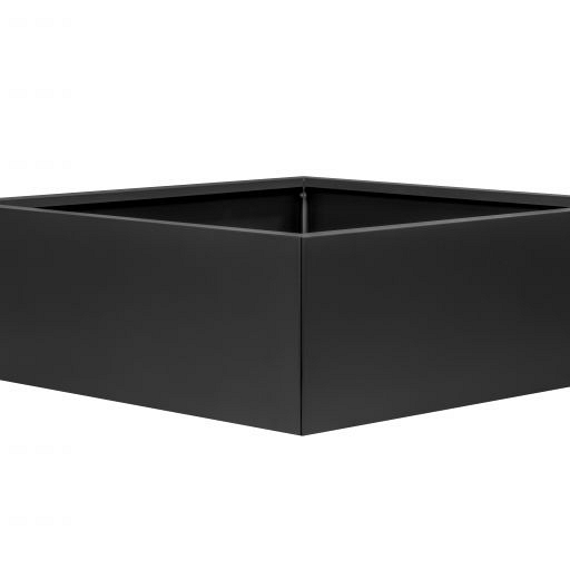 Bloembak vlak grafiet zwart 150x150x40 cm