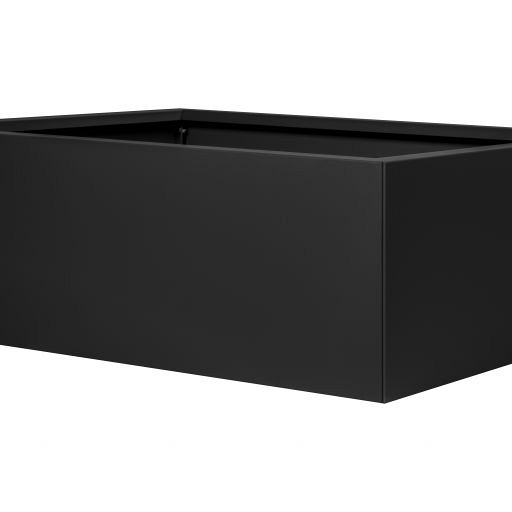 Bloembak vlak grafiet zwart 180x210x40 cm