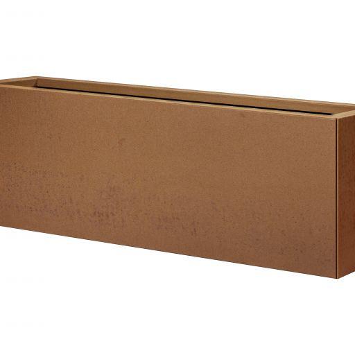Bloembak vlak - CORTEN 30x120x40