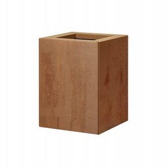Bloembak vlak corten 30x30x40 cm