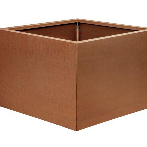 Bloembak vlak corten 60x60x40 cm