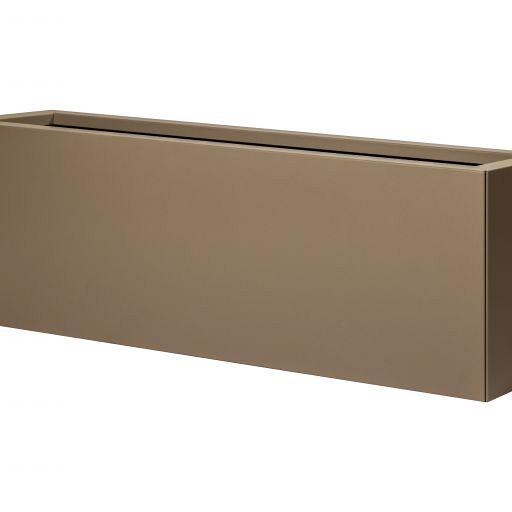 Bloembak vlak supra bruin 30x120x40 cm