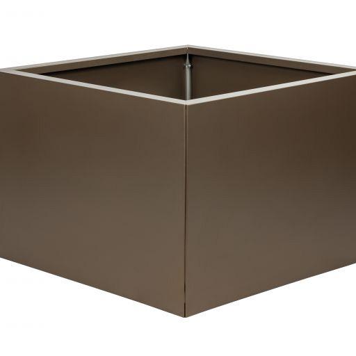 Bloembak vlak supra bruin 60x60x40 cm