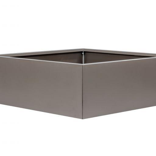 Bloembak vlak taupe 120x120x60 cm