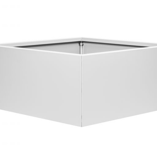 MBBW Metalen bloembak wit 90x90