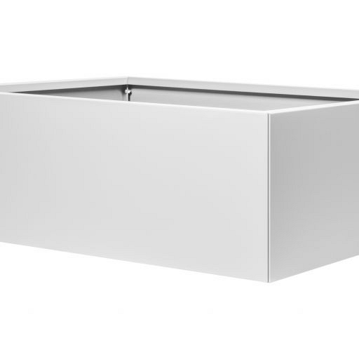 Bloembak vlak wit 90x180x60 cm
