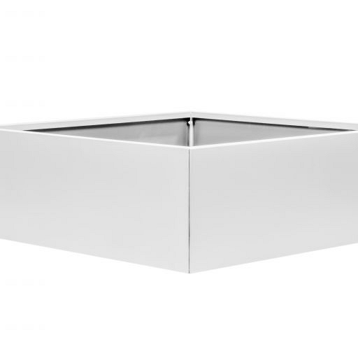 Bloembak vlak wit 150x150x60 cm