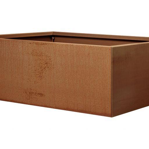 Bloembak vlak corten 90x120x40 cm