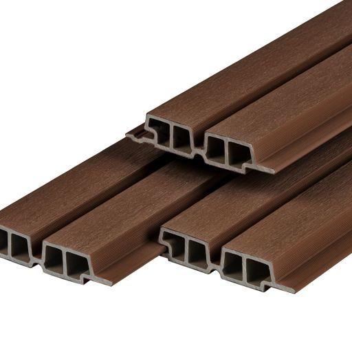 PuraTech 55 composiet dubbel profiel 3,3x17x290 cm, ipé, fijne houtnerf