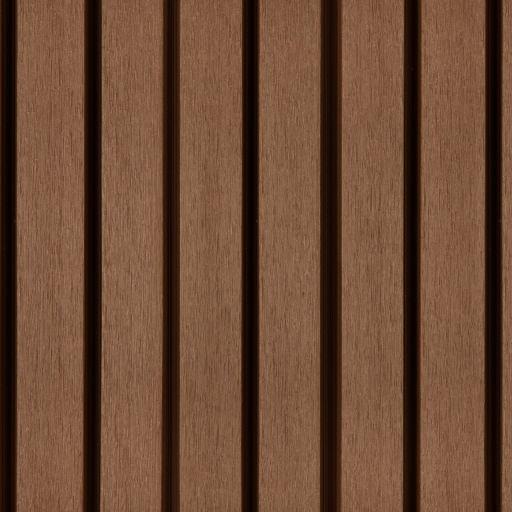 PuraTech 55 composiet dubbel profiel 3,3x17x390 cm, teak, fijne houtnerf