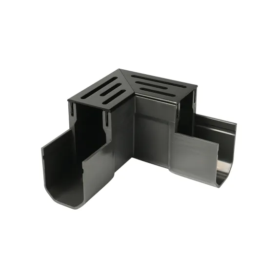 Luxury drain hoekstuk zwart