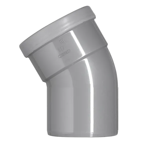 Pvc hwa 110 mm SN8 22,5 graden bocht 1x manchet