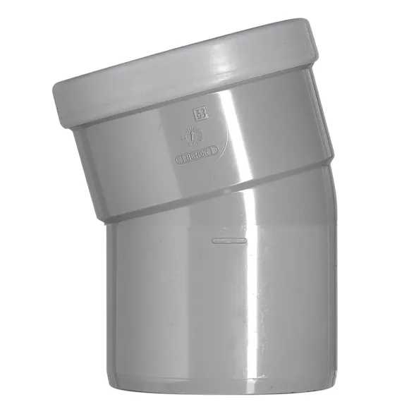 Pvc hwa 125 mm SN8 15 graden bocht 1x manchet