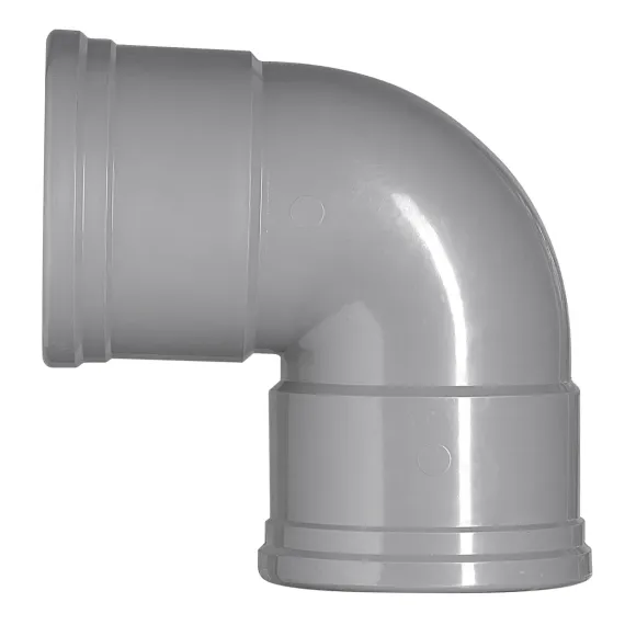Pvc hwa 125 mm SN8 90 graden bocht 2x manchet