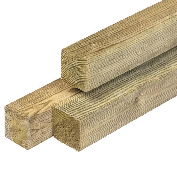 Grenen paal geïmpregneerd geschaafd 6.8x6.8x400cm