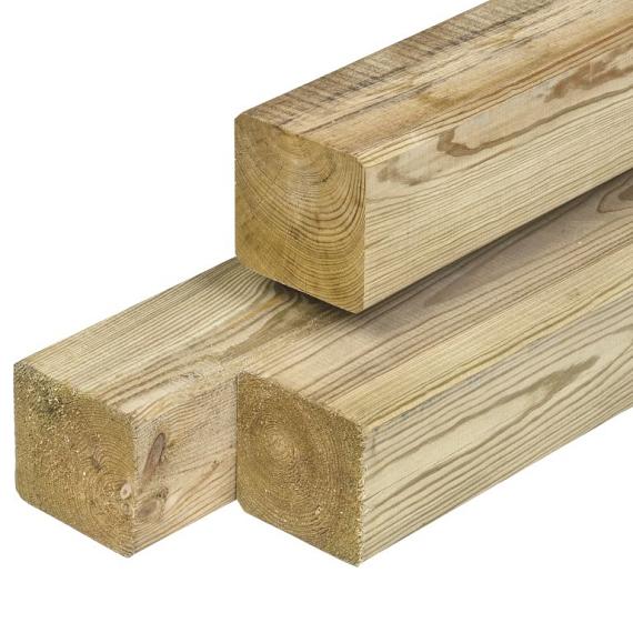 Grenen paal geïmpregneerd geschaafd 8.8x8.8x270cm