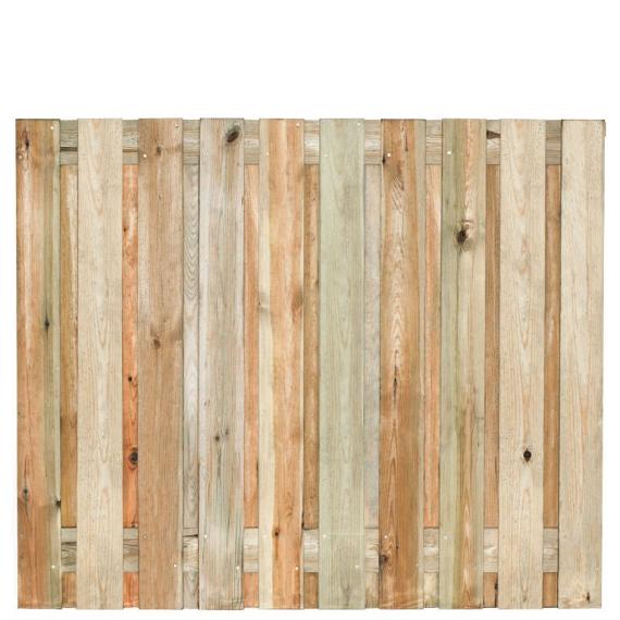 Tuinscherm Enschede, groen geïmpregneerd grenen, RVS-geschroefd, 21-planks (19+2) 180x150 cm