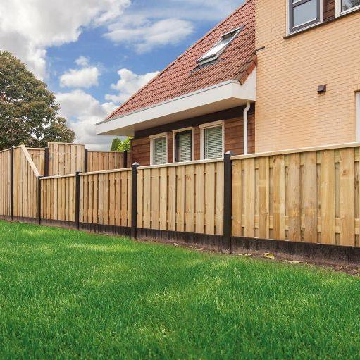 Grenen tuinscherm geïmpregneerd geschaafd 21 planks (19+2) 90x180cm