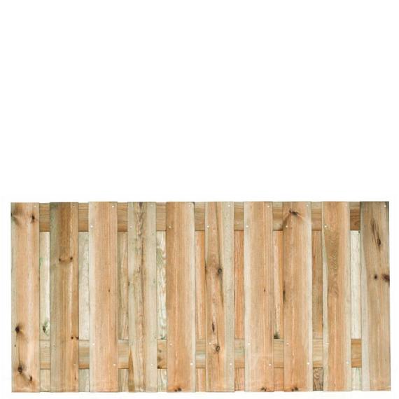 Tuinscherm Enschede, groen geïmpregneerd grenen, RVS-geschroefd, 21-planks (19+2) 180x90 cm
