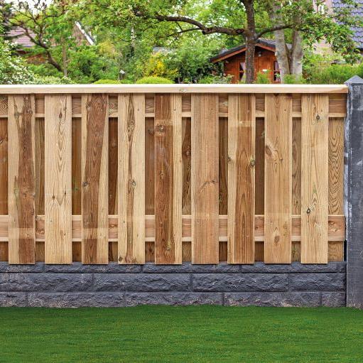 Tuinscherm Enschede, groen geïmpregneerd grenen, RVS-geschroefd, 21-planks (19+2) 180x90 cm