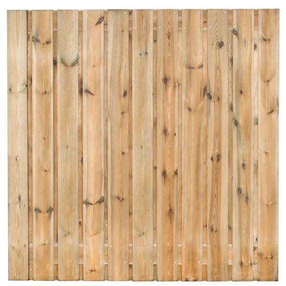 Tuinscherm Zaltbommel, groen geïmpregneerd grenen, RVS-geschroefd, 23-planks (21+2) 180x180 cm