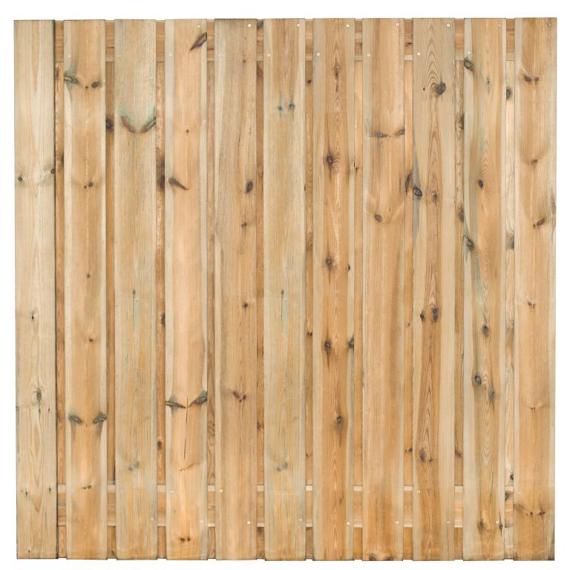 Tuinscherm Zaltbommel, groen geïmpregneerd grenen, RVS-geschroefd, 23-planks (21+2) 180x180 cm
