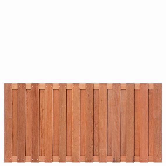 Hardhout tuinscherm geschaafd 26 planks (23+3) 90x180cm