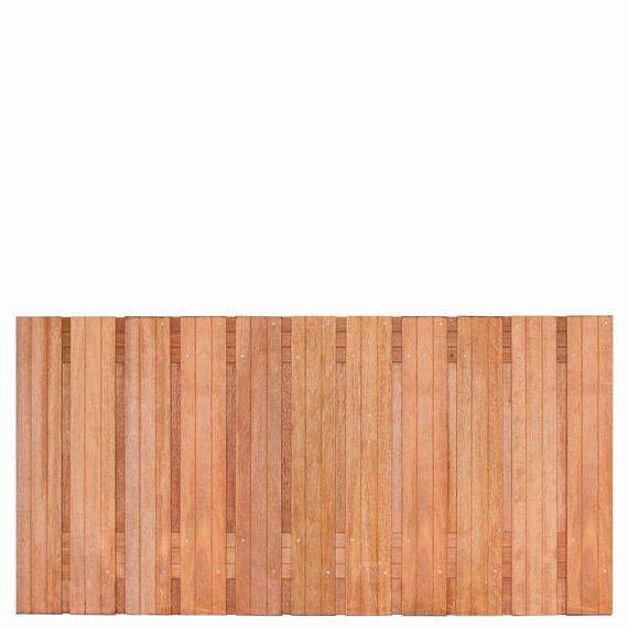 Hardhout tuinscherm geschaafd 23 planks (21+2) 90x180cm