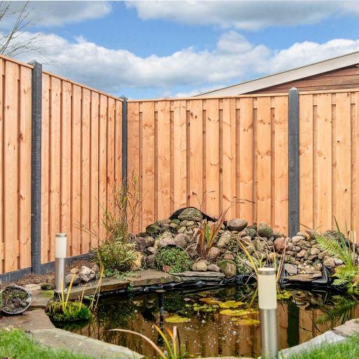Red class tuinscherm geschaafd 21 planks (19+2) 180x180cm