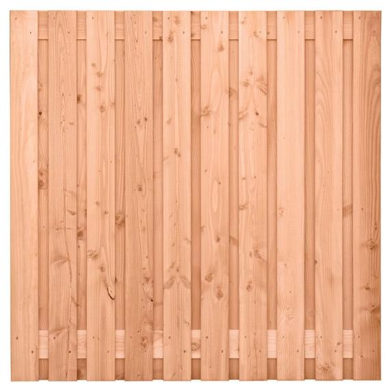 Tuinscherm Zwarte Woud, douglas, RVS-geschroefd, 21-planks (19+2) 180x180 cm