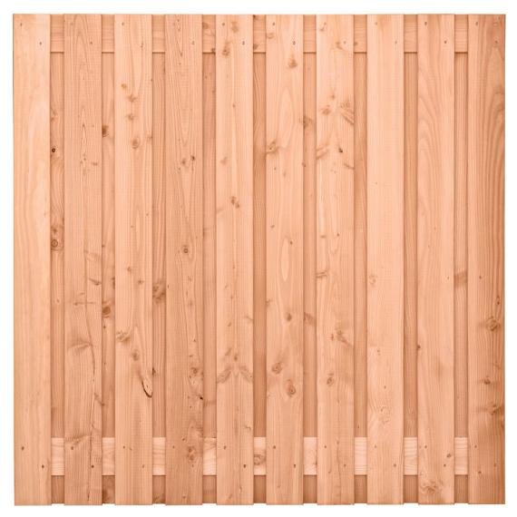 Tuinscherm Zwarte Woud, douglas, RVS-geschroefd, 21-planks (19+2) 180x180 cm