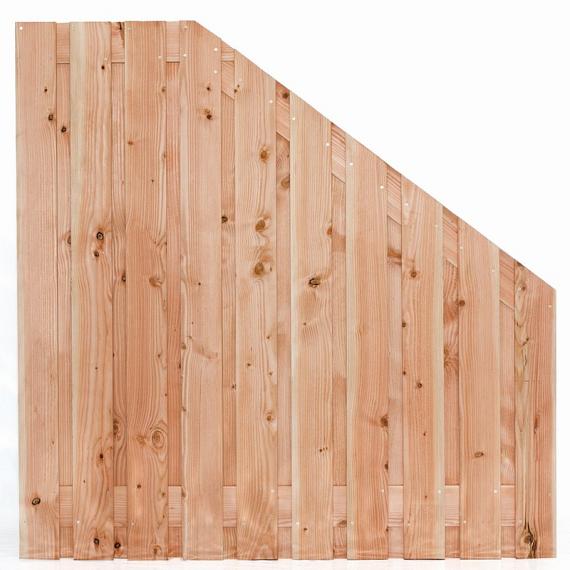 Tuinscherm Zwarte Woud verloop, douglas, RVS-geschroefd, 21-planks (19+2) 180x180/90 cm