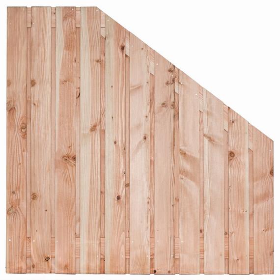 Douglas tuinscherm geschaafd 23 planks (21+2) 180/90x180cm verloop