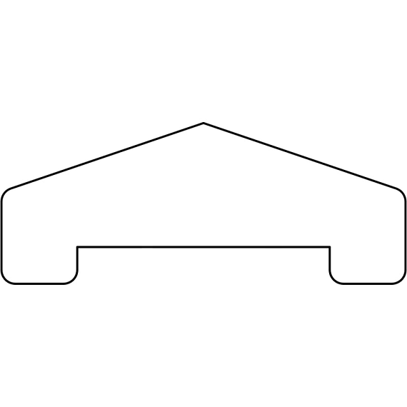 Afdeklat hardhout - Piramide 3.6x8.5x180cm (3 planks tussenruimte)