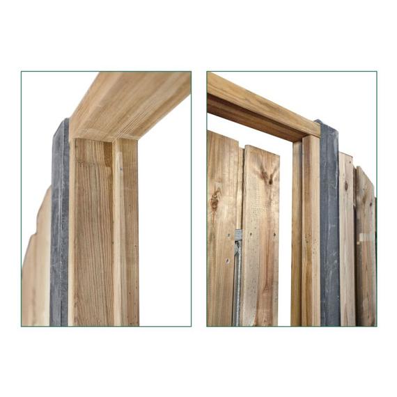 Tuindeurkozijn geïmpregneerd grenen+ aanslagligger 210 cm hoog en 160cm breed zelf in tekorten