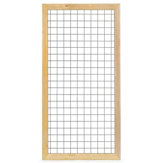 Gaaselement vuurverzinkt maaswijdte 7,5x7,5 cm met robuust kader grenen groen geïmpregneerd 4,4x6,8 