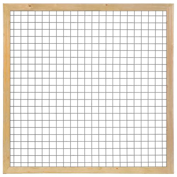 Gaaselement vuurverzinkt maaswijdte 7,5x7,5 cm met robuust kader grenen groen geïmpregneerd 4,4x6,8 